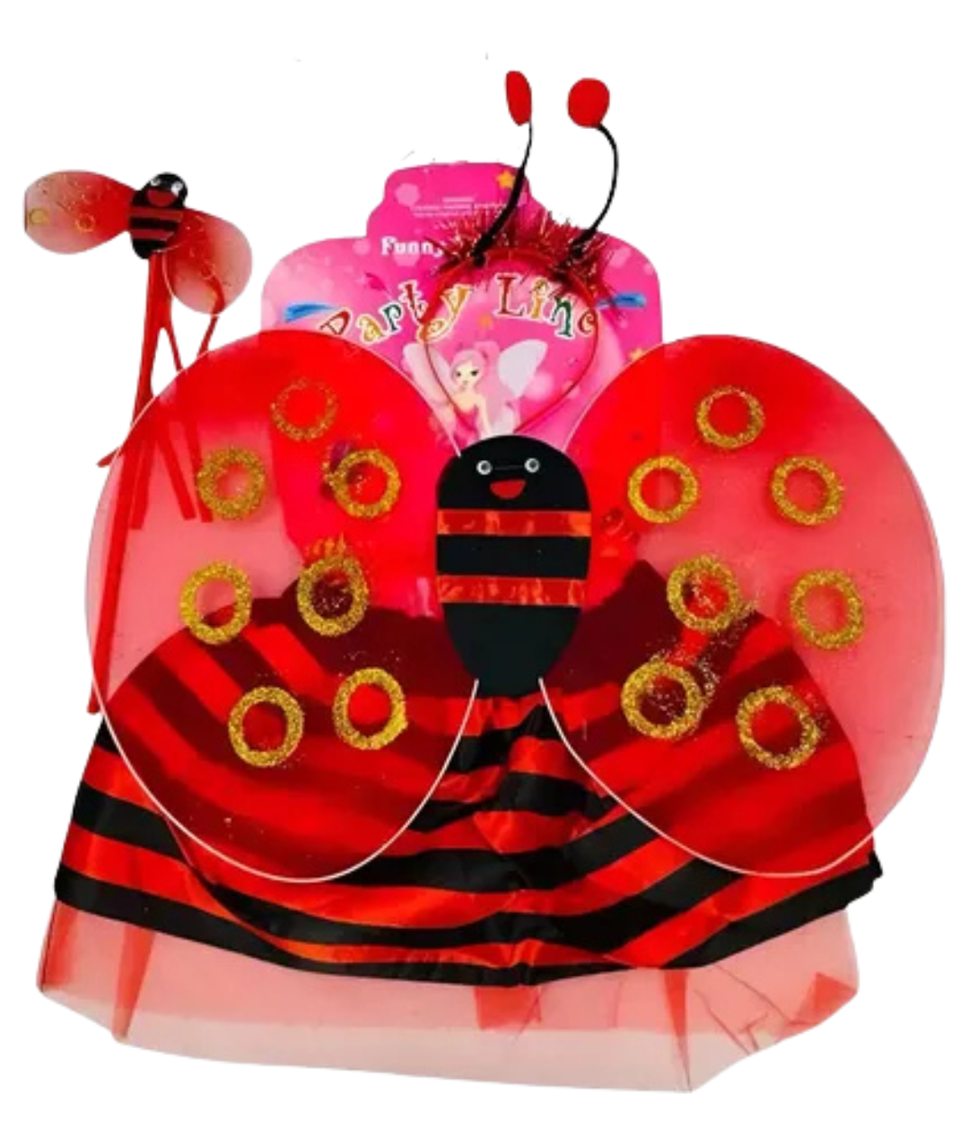 Ladybug Costume Girls Cosplay Fancy Party skirt and wengs