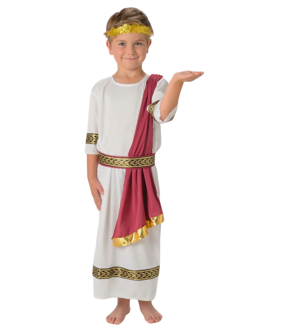 Imperial Roman Kids Fancy Dress Greek Caesar Toga Boys Childrens Costume