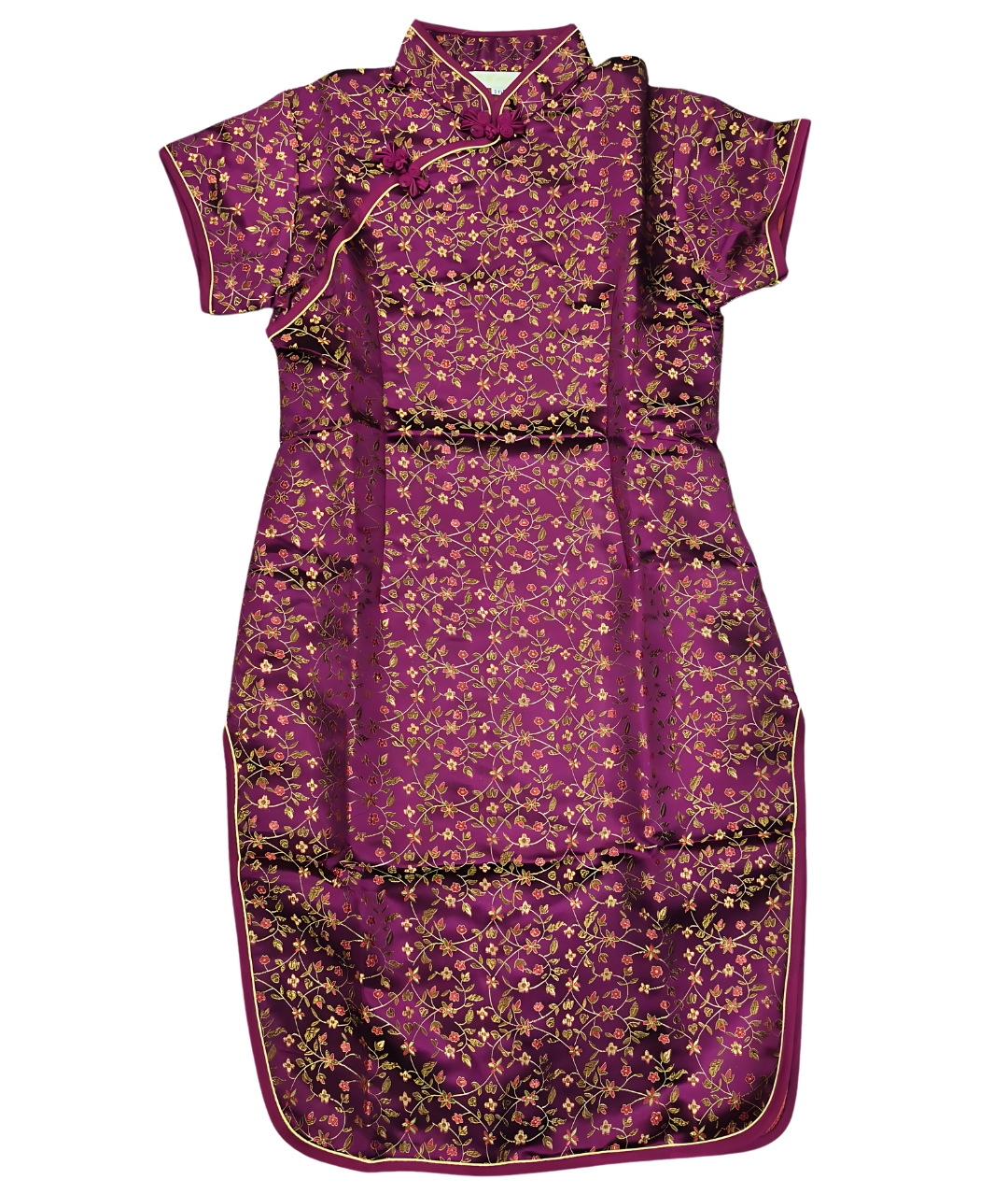 Girls Chinese Qipao Cheongsam Dress purple sutable 8 /13 years