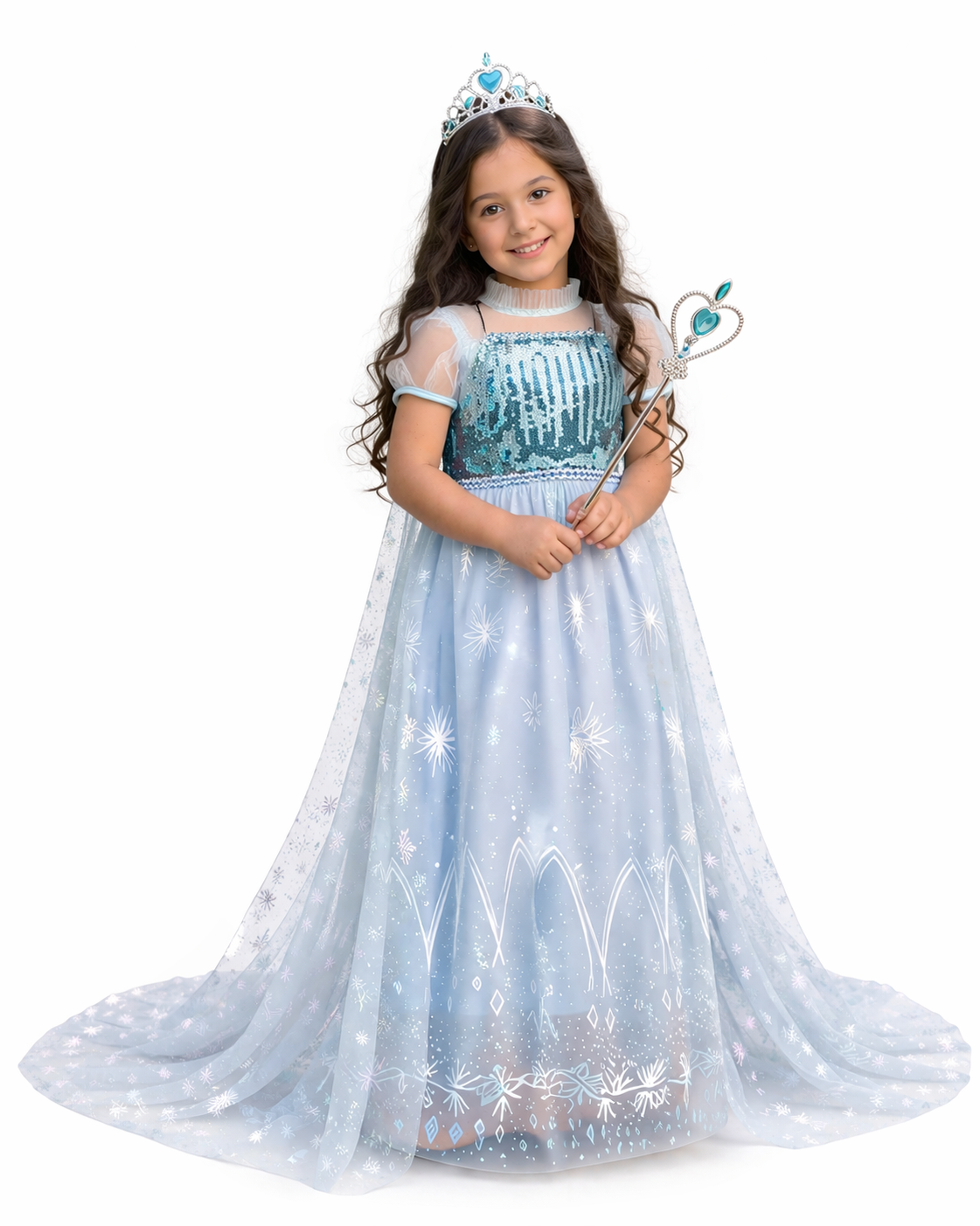 Princess Elsa Frozen Costume for Girls Toddlers Fancy Dress