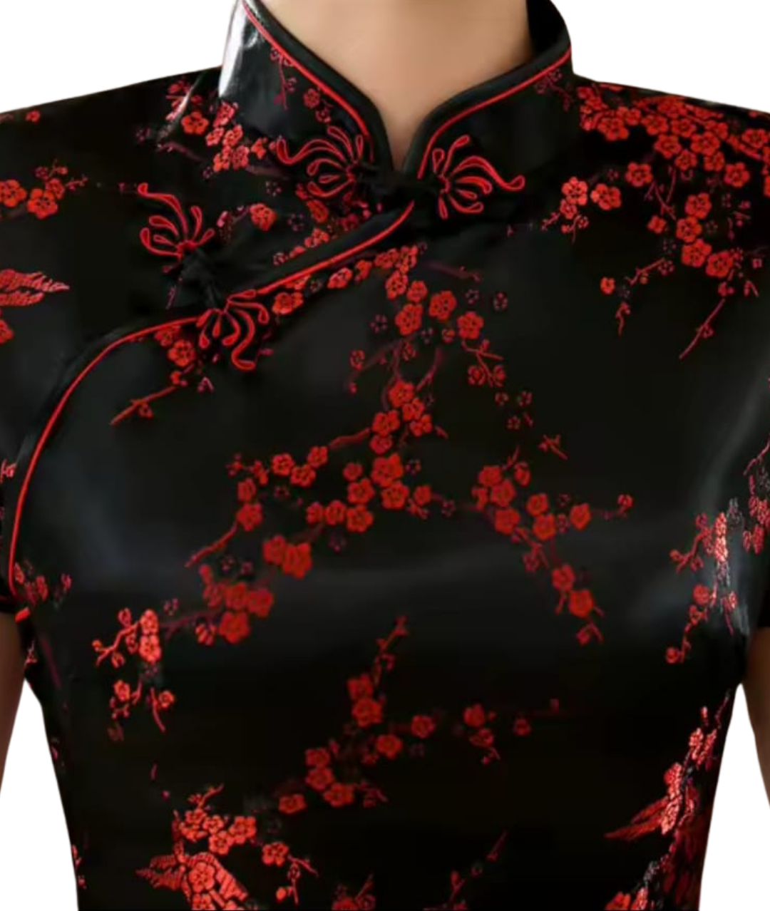 Girls Chinese Qipao Cheongsam Dress black Adult(s), and girls sutable 14/15 years
