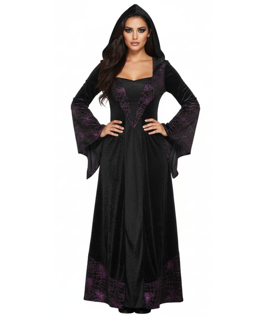 Ladies Halloween Vampire Witch velvet Dress