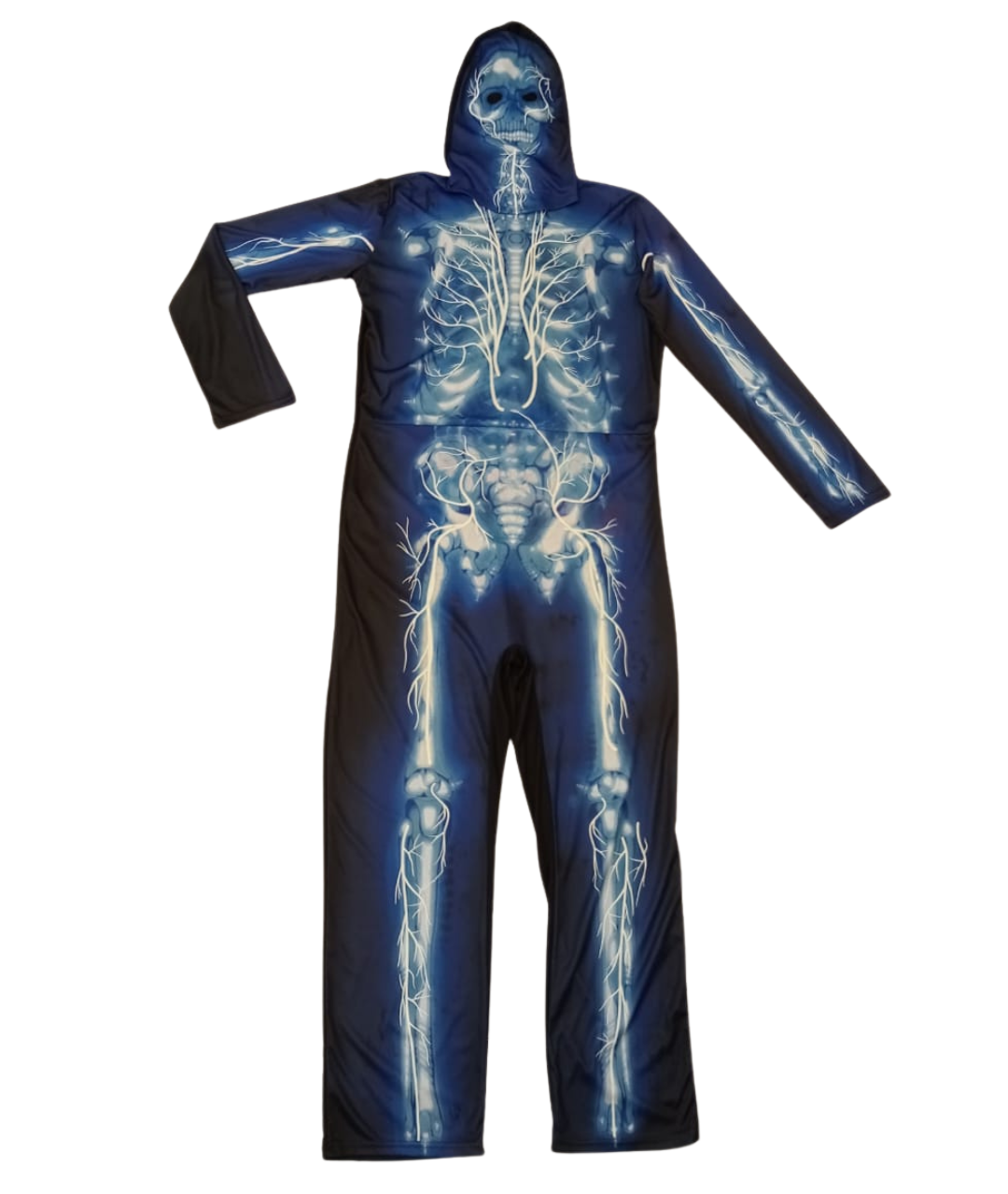 Adult Men Skeleton with attached hat Deluxe Costume