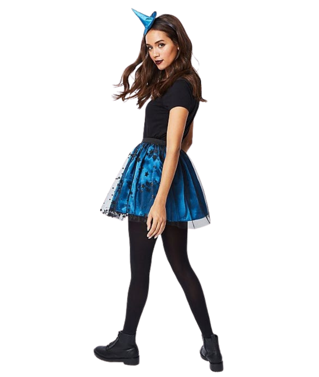Girls Witch blue Skirt and headband