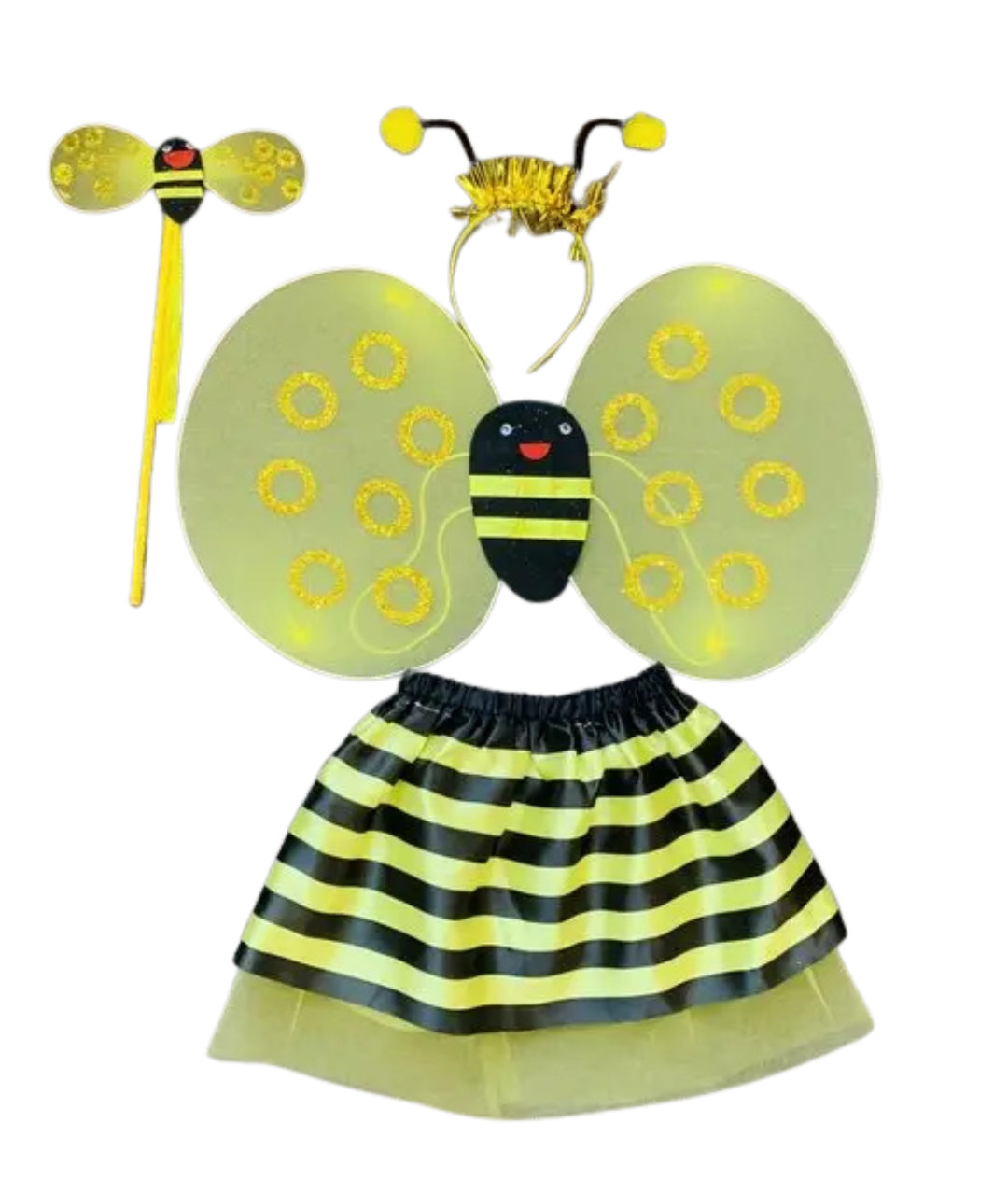 Bee Costume Girls Cosplay Fancy Party skirt and wengs
