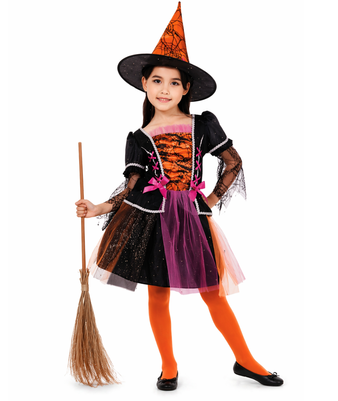 Girls Witch Dress with Hat