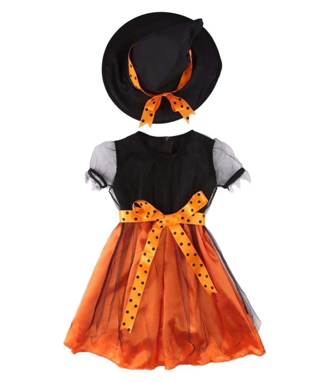 Witch Dress Black and Orange Costume