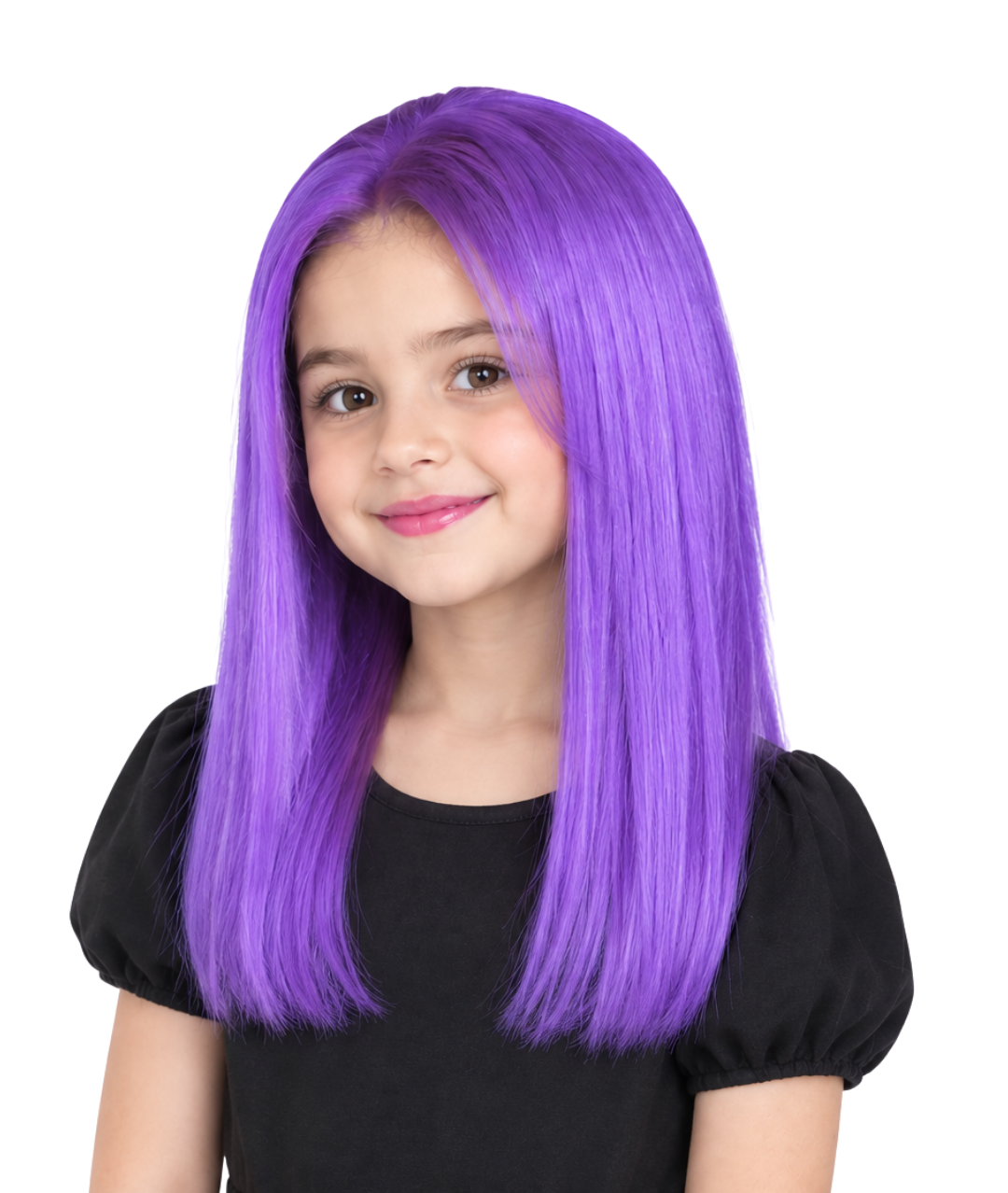 Long  purple Wigs for Girls Lovely Synthetic Cosplay Party Wigs