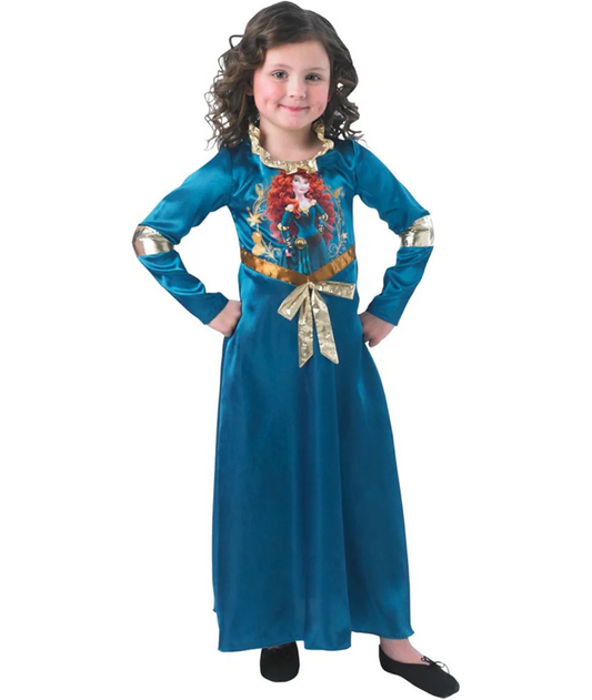 Princess Merida Girls Fancy Dress Brave Disney Princess Fairy Tale Kids Costume