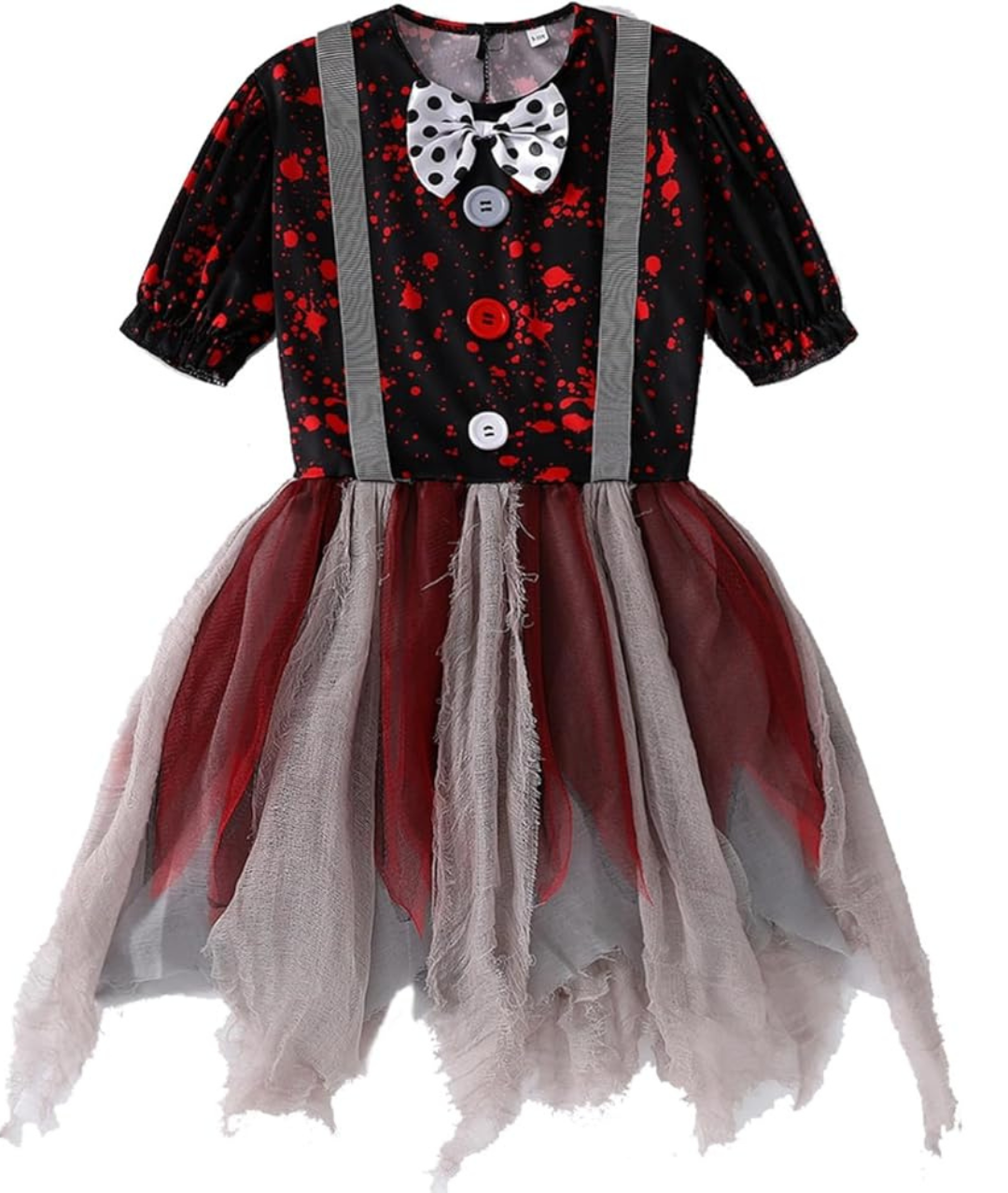 Girls scary clown Dress Costume( dress only)