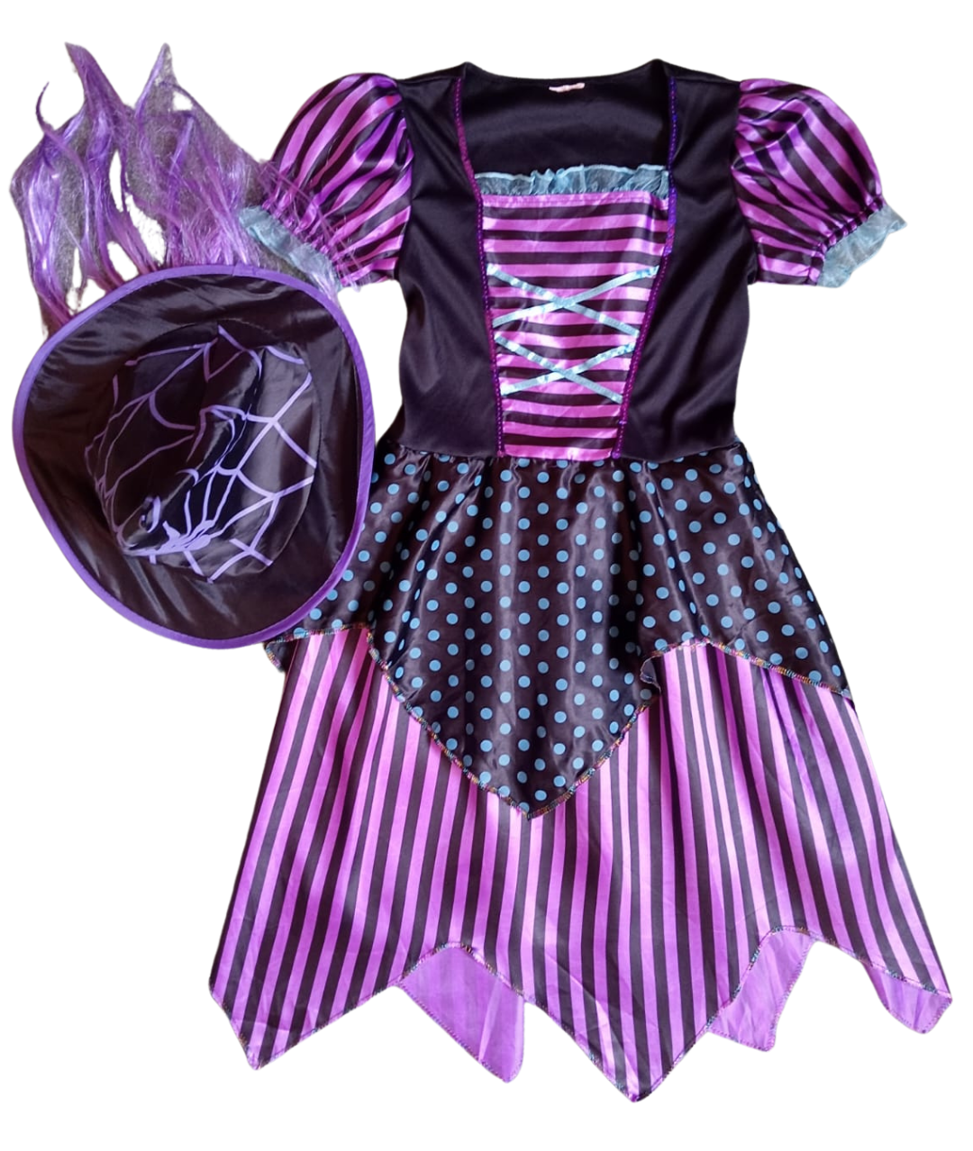 Witch Costume for Girls Purple and Blue Halloween Costume Fancy Dress