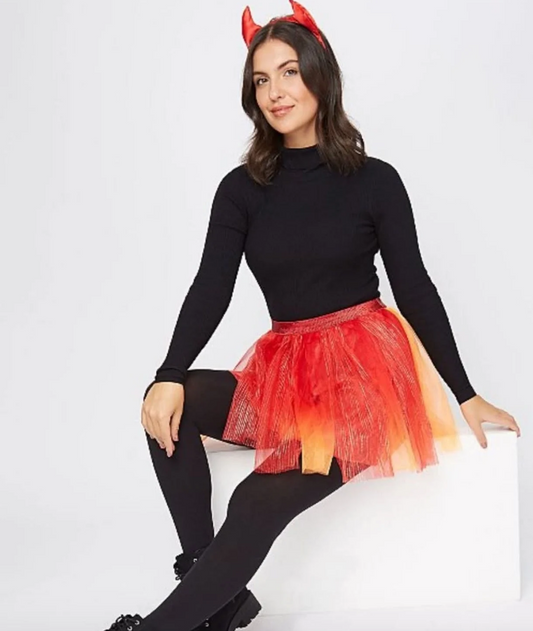 Girls and Ladies devil skirt and headband