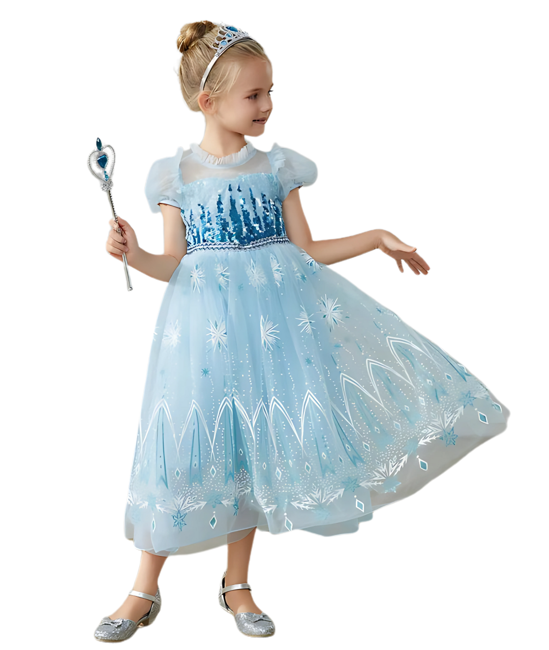 Princess Elsa Frozen Costume for Girls Toddlers Fancy Dress