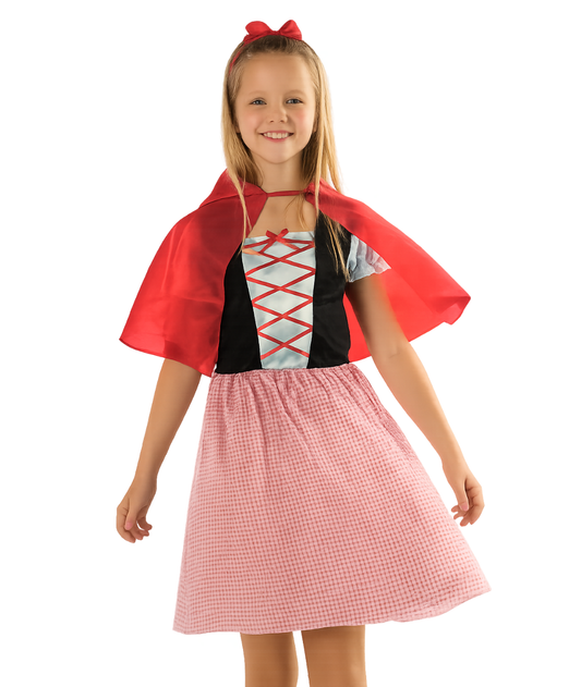 Little Red Riding Costume for Girls Dress ( headband not Include)