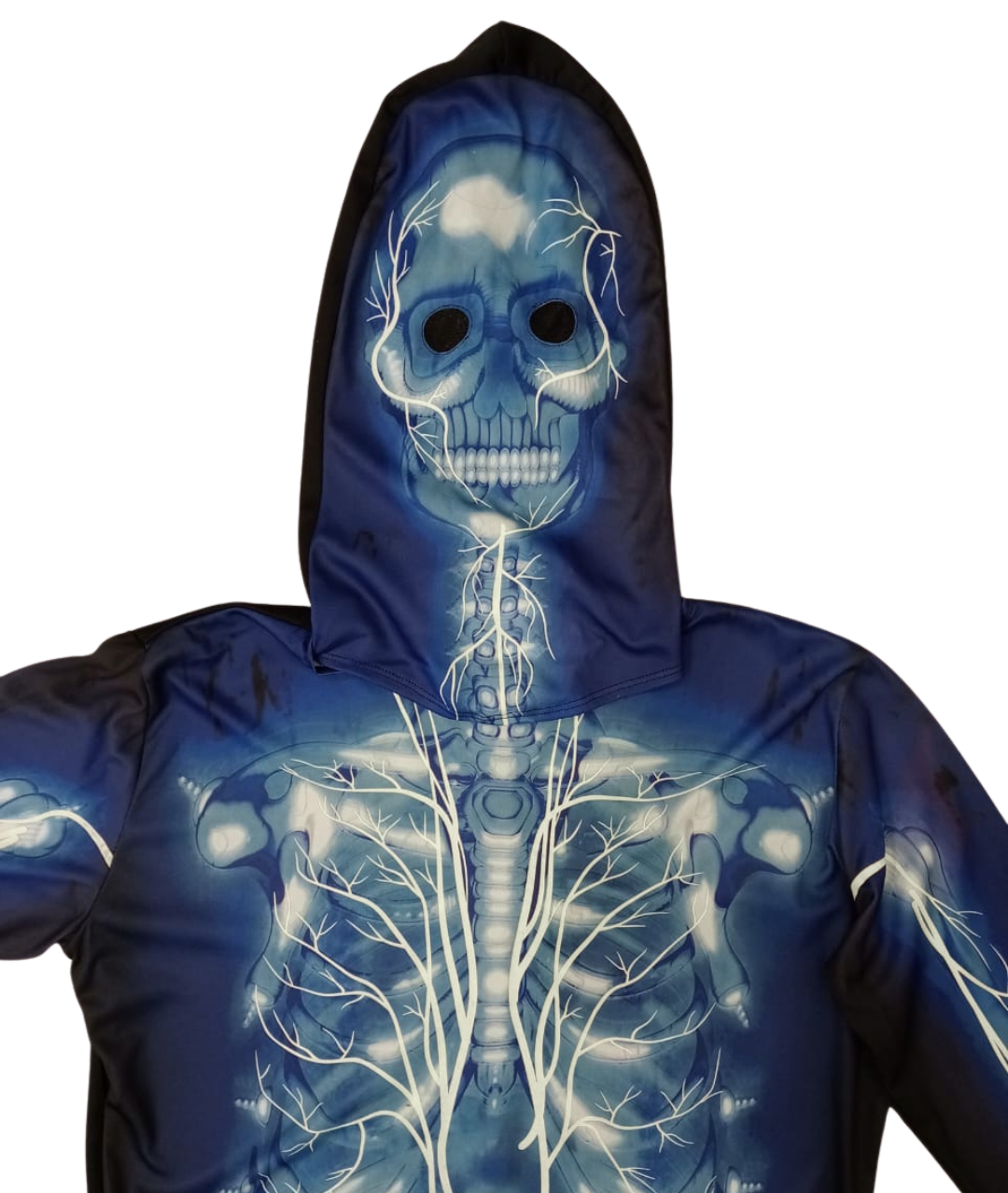 Adult Men Skeleton with attached hat Deluxe Costume