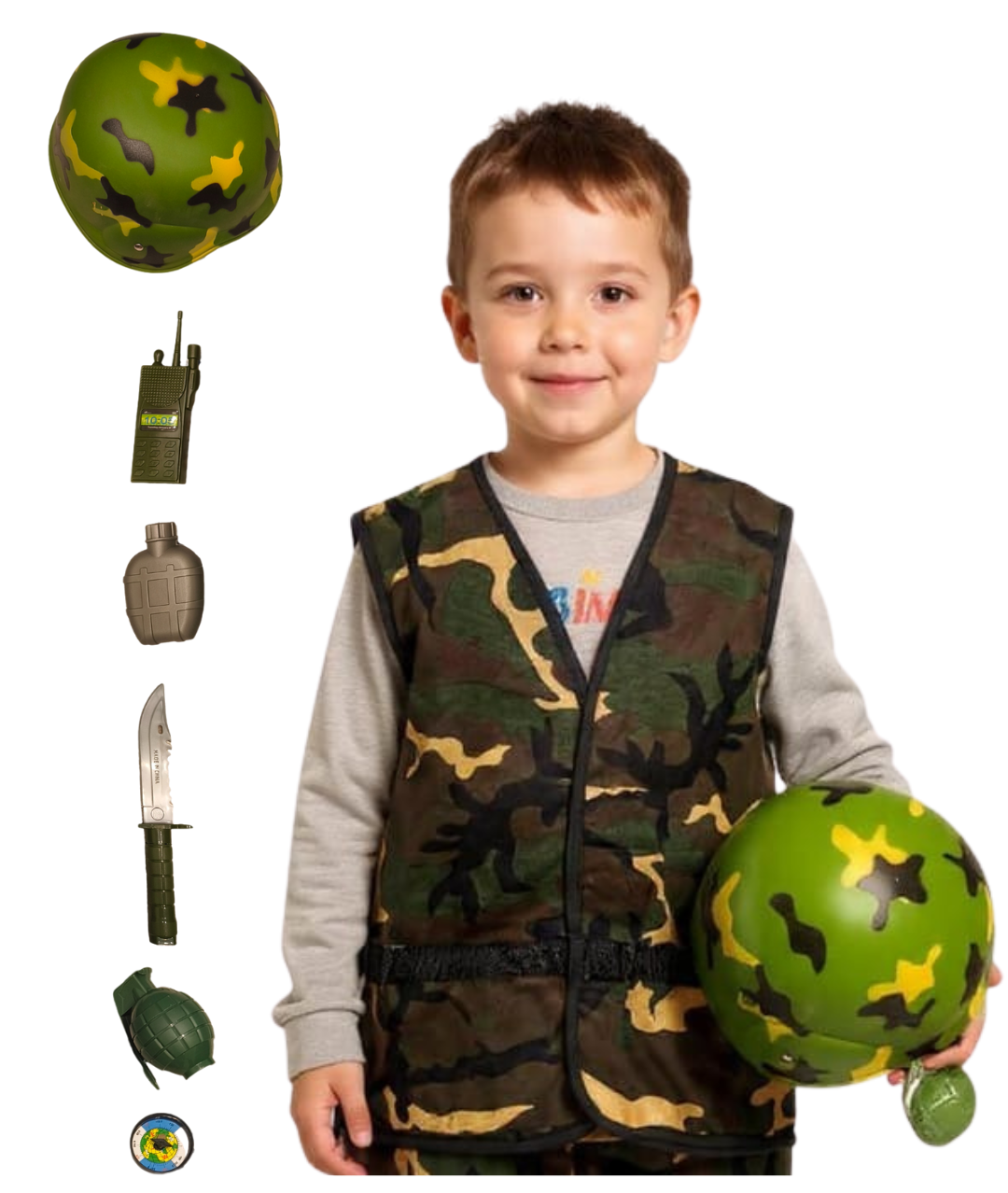 Military Army Soldier With tools Fancy Costume